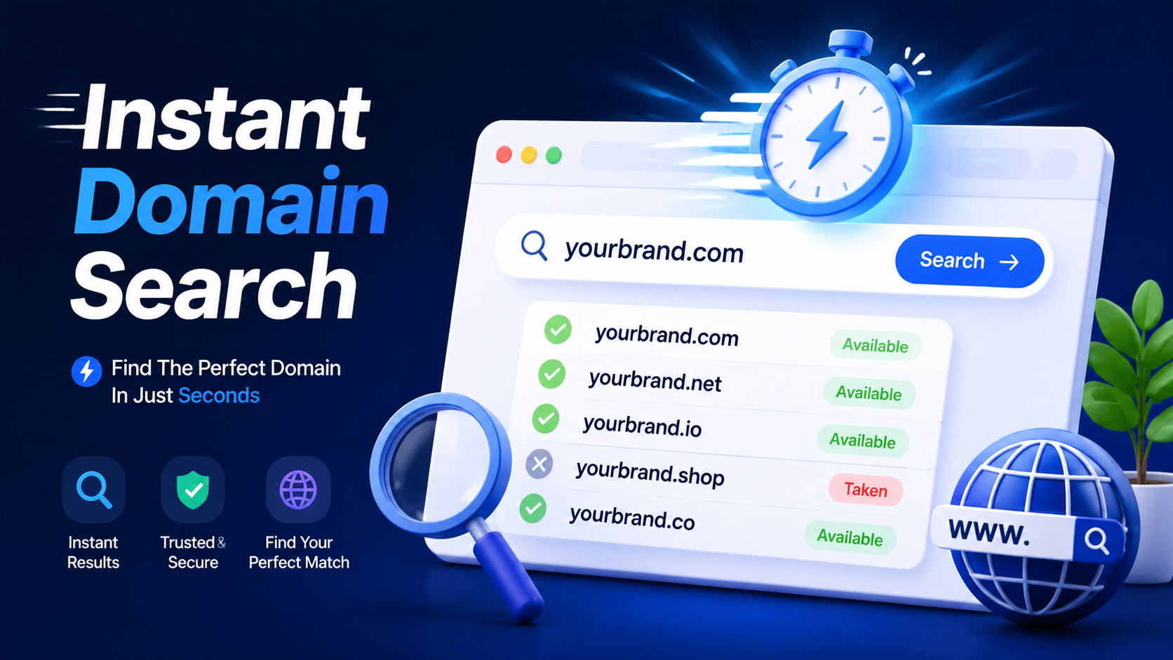 Make Superb Your Website by Instant Domain Search